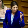 Η Υπουργός Παιδείας, Σοφία Ζαχαράκη στη Βουλή