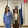 Η Υπουργός Παιδείας, Σοφία Ζαχαράκη με την Πρύτανη του Πάντειου Πανεπιστημίου, Χριστίνα Κουλούρη