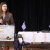 Στις εκδηλώσεις για τον εορτασμό της έναρξης του Εθνικοαπελευθερωτικού Αγώνα των Κυπρίων Αγωνιστών (ΕΟΚΑ) στο 1ο Γενικό Λύκειο Αργυρούπολης παρέστη η Υπουργός Παιδείας