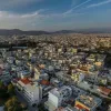 Πανοραμική φωτογραφία με σπίτια στην Αθήνα