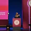 Σοφία Ζαχαράκη στα εγκαίνια του Anatolia American University