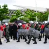 Αστυνομικοί των ΜΑΤ έξω από το ΟΑΚΑ κατά τη διάρκεια του Final Four