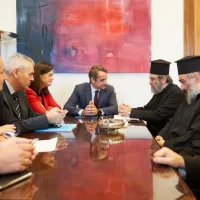Ο Κ.Μητσοτάκης με εκπροσώπους της Εκκλησίας