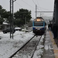 χιονι αμαξοστοιχια