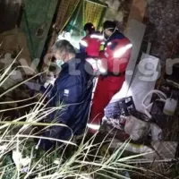 Διάσωση ηλικιωμένου στην Κύμη 