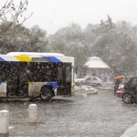 Λεωφορείο στο χιόνι