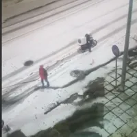 Παράδοση παραγγελίας στο χιόνι