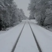 train snow