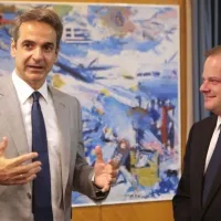 Κυριάκος Μητσοτάκης και Κώστας Καραμανλής