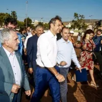 Ο Κυριάκος Μητσοτάκης στο Μάτι