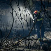 Σε ύφεση η πυρκαγιά φωτιά στον Μαραθώνα