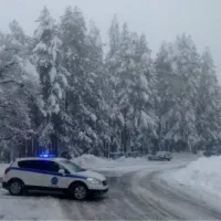 αστυνομία, χιόνια, παγετός, διακοπή κυκλοφορίας