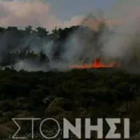Φωτιά στη Λέσβο