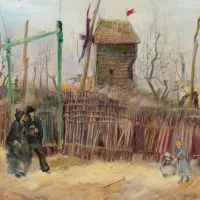 «Scène de rue à Montmartre (Impasse des deux frères et le Moulin à Poivre)» – Σκηνή δρόμου στη Μονμάρτρη