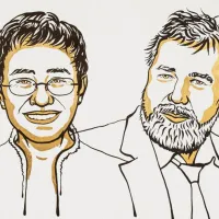 Maria Ressa and Dmitry Muratov