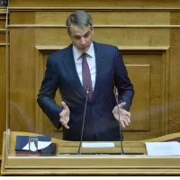Ο Κυριάκος Μητσοτάκης στη Βουλή