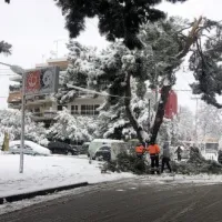 πεσμενο ρευμα αττική χιονι