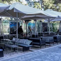 καθίσματα, καφετέρια, πεζόδρομος, 