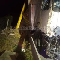 Ανατροπή νταλίκας στην Εθνική Οδό