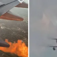 Αεροπλάνο πήρε φωτιά στον αέρα