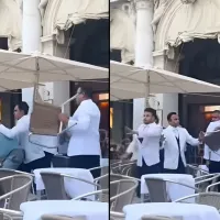 Ξύλο με καρέκλες στη Βενετία