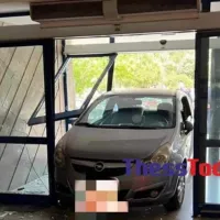 Αυτοκίνητο έσπασε τζαμαρία νοσοκομείου