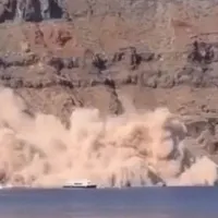 Κατολίσθηση στη Θηρασιά