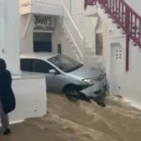 Κακοκαιρία στη Μύκονο