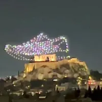 Drone show της Adidas πάνω από την Ακρόπολη