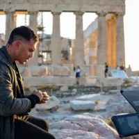 Ο Άνθιμος Ανανιάδης στην Ακρόπολη