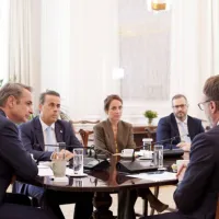 Συνάντηση Δόμνας Μιχαηλίδου με τον Κυριάκο Μητσοτάκη