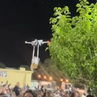 Μπύρα με drone σε πανηγύρι στα Χανιά