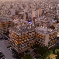 Πανοραμική φωτογραφία με πολυκατοικίες
