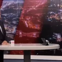Ο Μάκης Βορίδης και ο δημοσιογράφος Ζαχαρός 