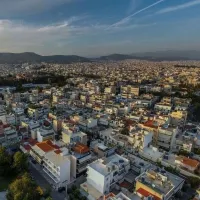 Πανοραμική φωτογραφία με σπίτια στην Αθήνα