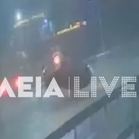αυτοκίνητο αναποδογύρισε από ανεμοστρόβιλο στην Ηλεία