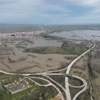 Πλημμύρες στον Έβρο, αεροφωτογραφία 