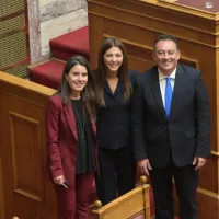 Η Υπουργός Παιδείας, Σοφία Ζαχαράκη και ο Κώστας Βλάσης