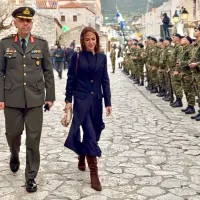 Η Δόμνα Μιχαηλίδου εκπροσώπησε τον Πρωθυπουργό στις εκδηλώσεις για την επέτειο της 17ης Μαρτίου 1821 στην Αρεόπολη