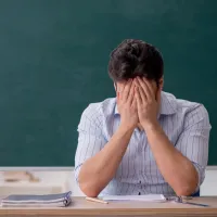 θλιμμένος εκπαιδευτικός 
