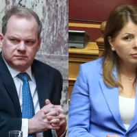 Κώστας Αχιλλέας Καραμανλής και Κατερίνα Παπακώστα