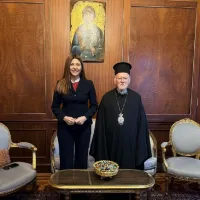 Συνάντηση Σοφίας Ζαχαράκη με Οικουμενικό Πατριάρχη