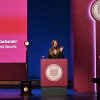 Σοφία Ζαχαράκη στα εγκαίνια του Anatolia American University