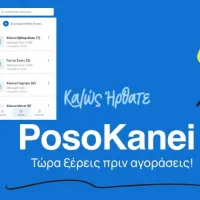 Ξεκίνησε η λειτουργία της εφαρμογής PosoKanei για σύγκριση τιμών σε σούπερ μάρκετ