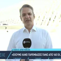 Ο πρωθυπουργός Κυριάκος Μητσοτάκης στο ΟΑΚΑ