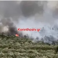 Πύρινο μέτωπο στο Σπαθοβούνι Κορινθίας – Ήχησε το 112, μεγάλη κινητοποίηση της Πυροσβεστικής