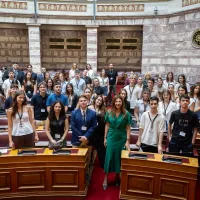 Η Υπουργός Παιδείας, Θρησκευμάτων και Αθλητισμού, Σοφία Ζαχαράκη στη Βουλή των Εφήβων