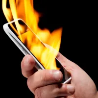 phone on fire