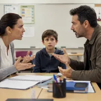 parents fighting teacherd