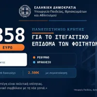  3,358 εκατ. ευρώ στο Πανεπιστήμιο Κρήτης για το στεγαστικό επίδομα